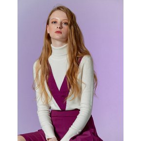 [TA212KT01P] v turtleneck knit-ivory