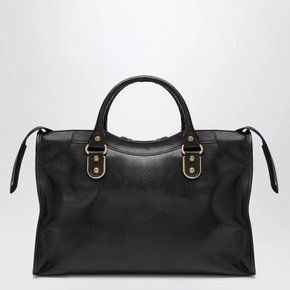 [해외배송] 르 시티 UPTOWN 미디엄 백 인 블랙 GOATSKIN A002VT2ACPO-1000 B0052241151