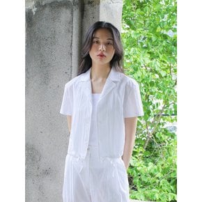 OPEN COLLAR BLOUSE / WHITE