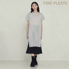 [FINE PLEATS] 피네 플리츠 트위스트 원피스 라이트 그레이