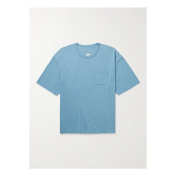 Ex 점보 코튼 혼방 저지 티셔츠 블루 46376663162858741