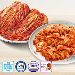 안동학가산 생김치 고랭지 배추 포기 혼합김치세트 (포기 5kg+다진김치 5kg)