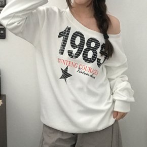 1985 Vintage Star 오프숄더 맨투맨 2color