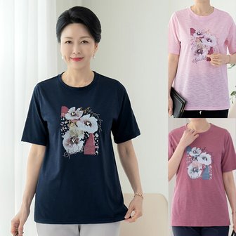 Rosemom [엄마옷 로즈맘] [로즈맘제작]나희진주꽃면티셔츠