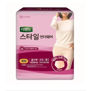 유한킴벌리 디펜드 스타일 언더웨어 파워 여성중형 9개입