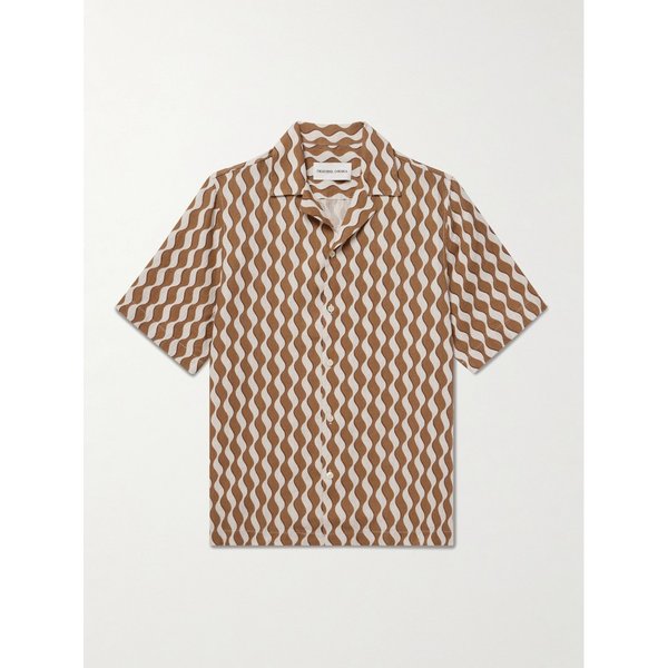 프레스코볼 카리오카 로베르토 캠프칼라 프린트 리넨 셔츠 46376663163008320