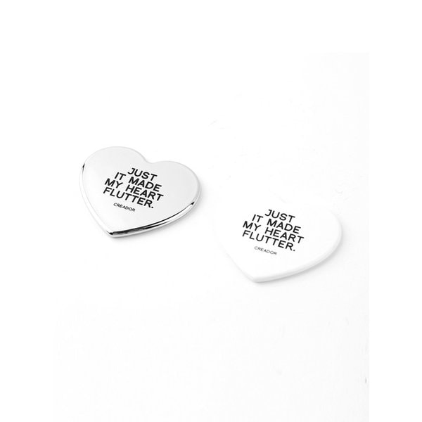 mini heart hand mirror