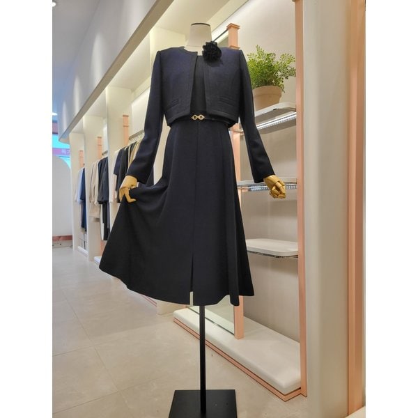 [여주점] 여성 텍스처 블록 자켓 세트 원피스(ITPAWOP350)