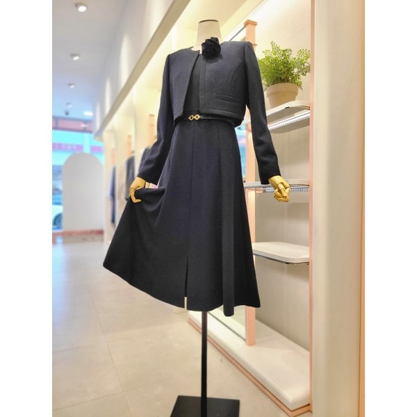 [여주점] 여성 텍스처 블록 자켓 세트 원피스(ITPAWOP350)