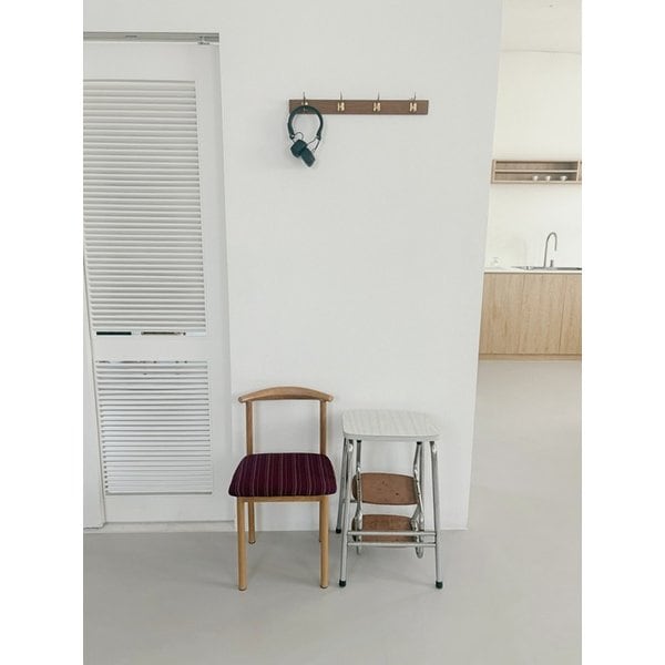Slim stripe backrest chair (wine)