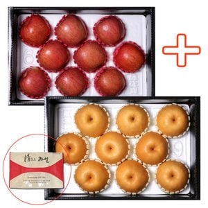 봉화미담 [경상북도][사과배선물][부직포+팬캡포장] 사과4kg+배5kg 2박스 9kg