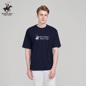 진마니아 [비버리힐즈폴로클럽]베이직 로고 라운드 반팔티 남녀공용 빅사이즈 S~4XL 면티 티셔츠