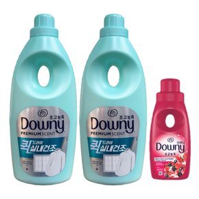 다우니 퀵 드라이 실내건조 초고농축 섬유유연제 자스민향  본품 1L X 2개+200ml