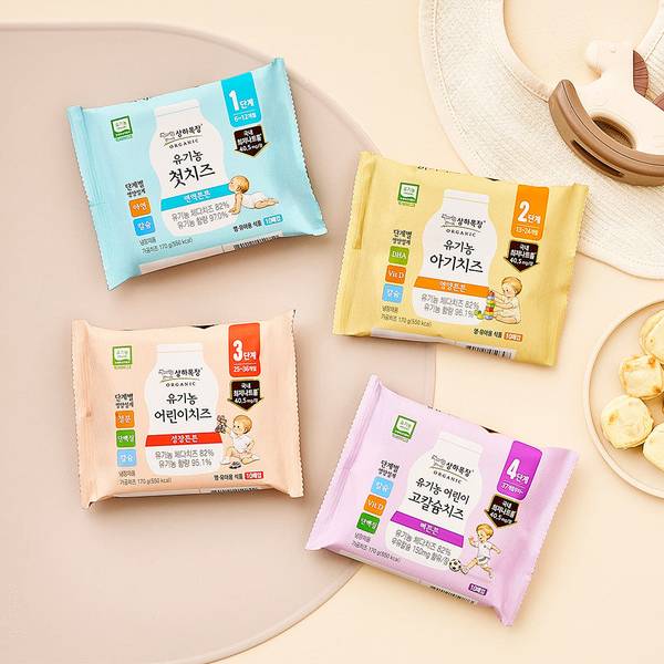 [단계선택] 상하목장 STEP1 유기농 상하치즈 첫치즈 170g 40매 외 택1