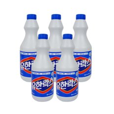 유한락스 1L(레귤러)-5개 살균 표백제 찌든때 묵은때 화장실청소 곰팡이