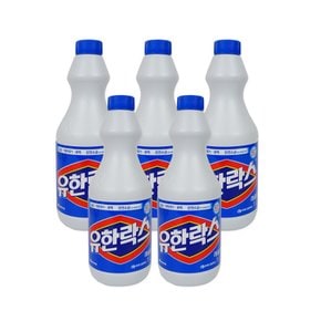 유한락스 1L(레귤러)-5개 살균 표백제 찌든때 묵은때 화장실청소 곰팡이