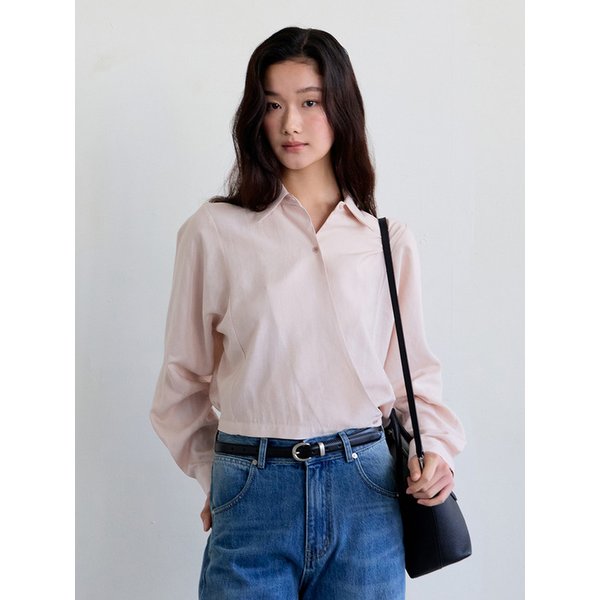 Cross-Wrap Blouse (Pink)