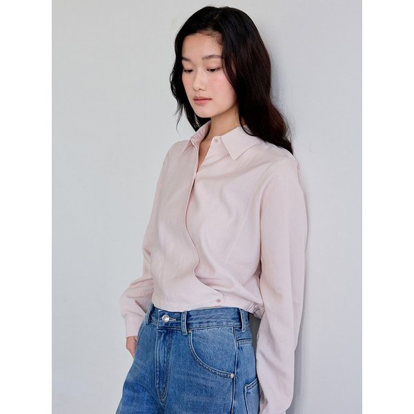 Cross-Wrap Blouse (Pink)