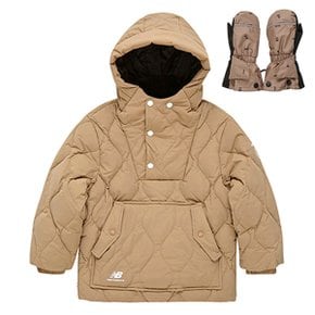 뉴발란스 아동패딩 키즈 레이어원 패딩 아노락 NK9DC4702U-BEIGE P2410 장갑세트