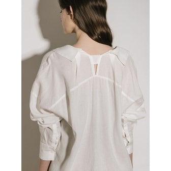 로트르드민 Linen Jadin White shirts