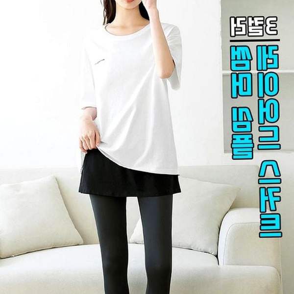 확대된 대표 레이어드스커트 여성 미니스커트 캐주얼