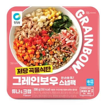 청정원 그레인보우 튜나&크랩 200g*5팩( 스냅팩)/냉동