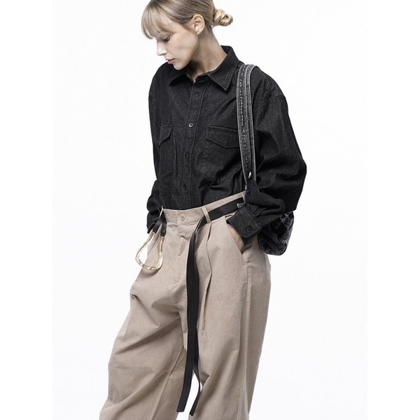 Western Pocket Denim Shirt - Black Indigo /W243SH03BK