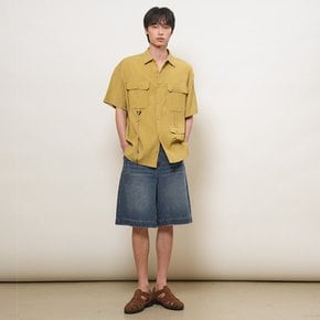 MAN 포켓 링클 하프 셔츠 [MUSTARD] / GF1MSH006