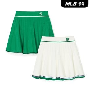 [코리아공식] [MLB] 여성 바시티 스포티브 니트 플레어 스커트 (3 COLOR)