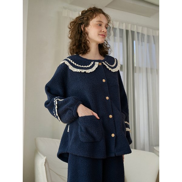 몰리 긴팔 투피스 네이비 (보아털)