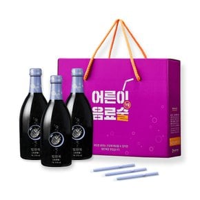 [9/12 오후1시 결제 건까지 명절전배송] 어른이음료술 빙탄복 375ml(7%) x 3병 복분자주 전통주 과실주 술선물세트 선물포장