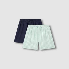 여 레이온 3부 파자마 팬츠 2매 (DARK CHARCOAL /DARK MINT/ DARK NAVY)