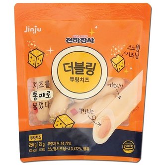  진주 천하장사 탱글탱글 스노윙 시즈닝 더블링 뿌링치즈 가득 소시지 250g