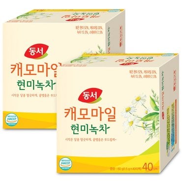  동서 캐모마일 현미녹차 40T+40T 총80T