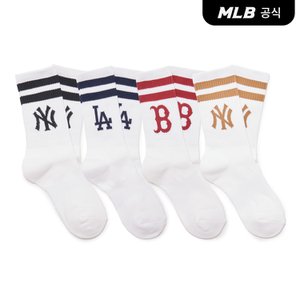 MLB [코리아공식]빅로고 스트라이프 양말 (4 COLOR)