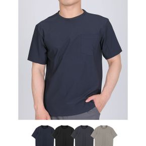 탄탄핏 남성 기본 무지 포켓 반팔 라운드 티셔츠 KP31LT039M _P323869645