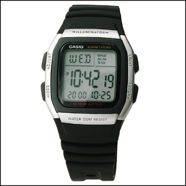 카시오 타임플래닛 CASIO W-96H-1A 카시오 시계 우레탄밴드_