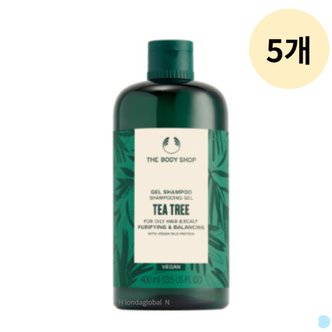  더바디샵 티트리 젤 지성 두피 샴푸 400ml X5개