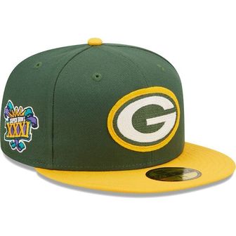 뉴에라 [해외] 844626 NFL [그린베이 패커스] Super Bowl XXXI Letterman 59FIFTY Fitted Hat Green/Gol