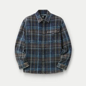 스노우 워싱 체크 셔츠(오버핏) SASFW26511BUX