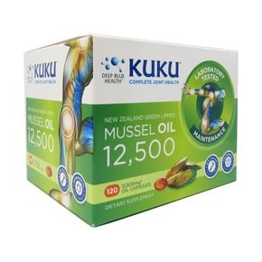 뉴질랜드 쿠쿠 초록입홍합 오일 KUKU Mussel Oil 12500 120캡슐