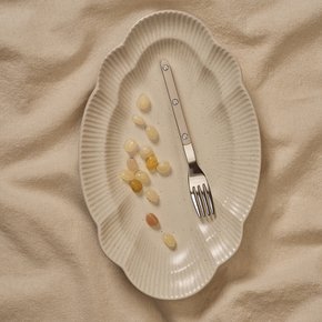 스텐 304 셀레스트 벨루어 커트러리 디저트 포크 웜 아이보리