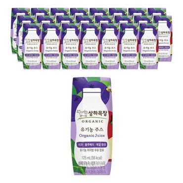  상하목장 유기농 사과 블루베리 케일 주스 125ml 24팩