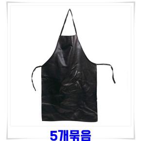 인조가죽 편리한 공방 앞치마 5개- 검정 카페앞치마 방수