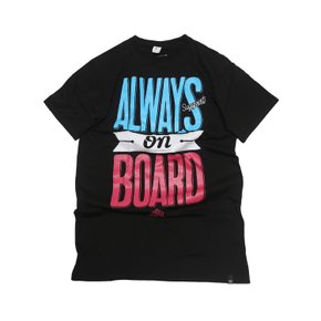 슈가포인트 남성/여성 스노우보드 그래픽 톨티 루즈핏 순면 반팔 티셔츠 Always on B