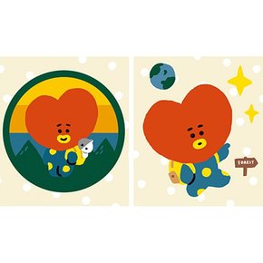 DIY 보석십자수 BT21 데코스티커 그린 타타 9.5x11