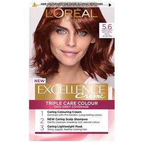 L`Oreal Paris 로레알 파리 로레알 파리 엑셀런스 크림 염색약 5.6 내추럴 리치 적갈색