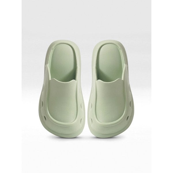 스퀘어 클로그 방수 슬리퍼