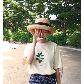 오버핏 감성 일러스트 반팔 티셔츠n0828