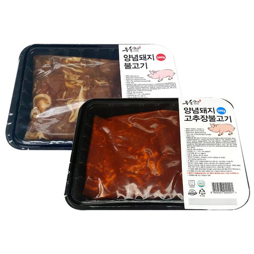[부촌푸드] 국내산 냉장 간장+고추장 돼지불고기 3kg(500g x 6팩)